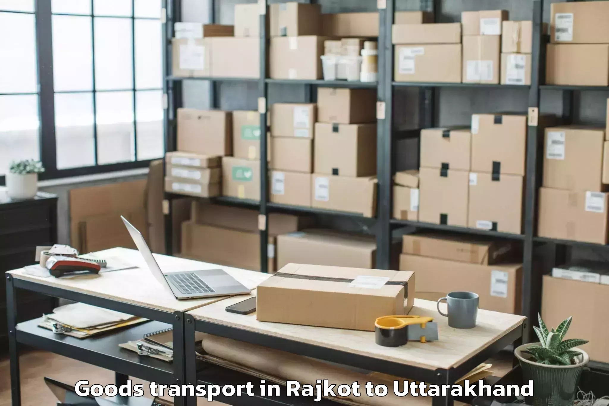 Trusted Rajkot to Ghansali Goods Transport